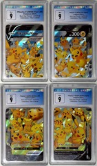 V0634: 2021: Pikachu V-Union: Set of 4: SWSH139-SWSH142: Black Star Promo: CGC: 9: MINT